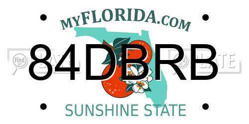 84DBRB Florida License Plate
