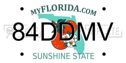 84DDMV Florida License Plate