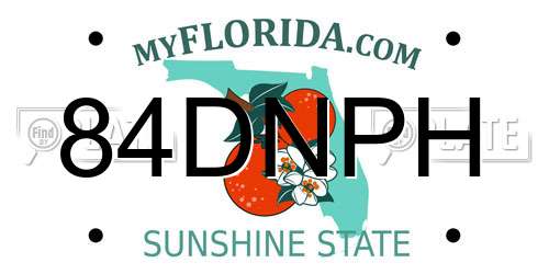 84DNPH Florida License Plate