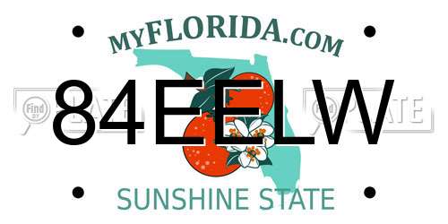 84EELW Florida License Plate
