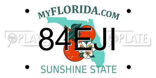 84EJI Florida License Plate