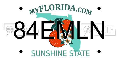 84EMLN Florida License Plate