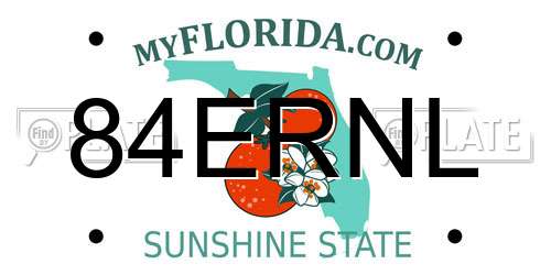 84ERNL Florida License Plate
