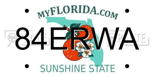 84ERWA Florida License Plate