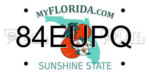84EUPQ Florida License Plate