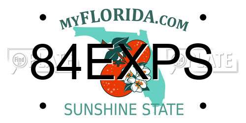 84EXPS Florida License Plate