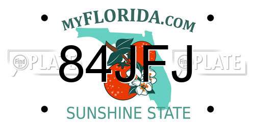 84JFJ Florida License Plate
