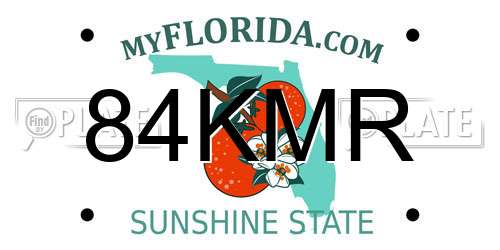84KMR Florida License Plate