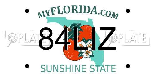 84LIZ Florida License Plate