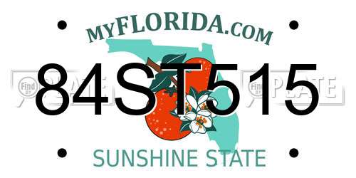 84ST515 Florida License Plate