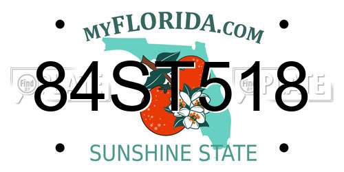 84ST518 Florida License Plate