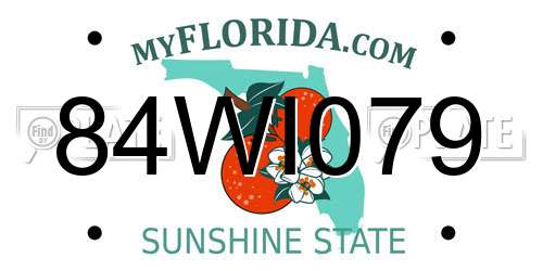 84WI079 Florida License Plate