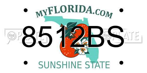 8512BS Florida License Plate