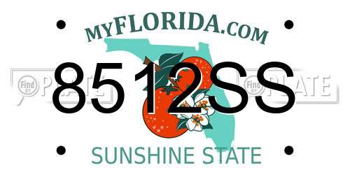 8512SS Florida License Plate