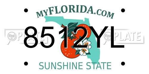 8512YL Florida License Plate
