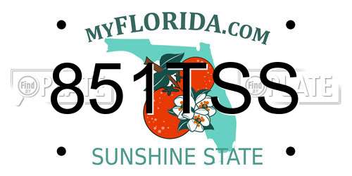 851TSS Florida License Plate