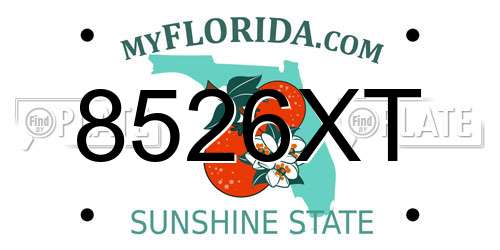 8526XT Florida License Plate