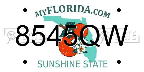 8545QW Florida License Plate