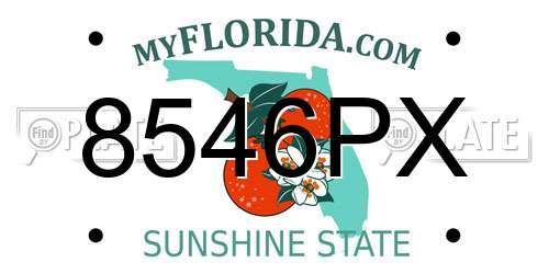 8546PX Florida License Plate
