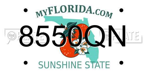 8550QN Florida License Plate