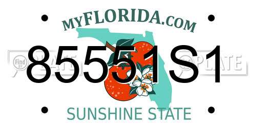 85551S1 Florida License Plate