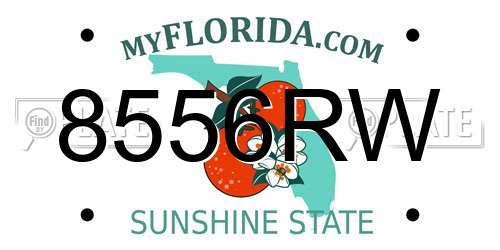 8556RW Florida License Plate