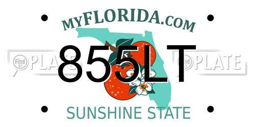 855LT Florida License Plate