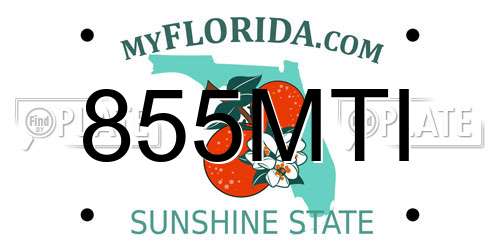 855MTI Florida License Plate