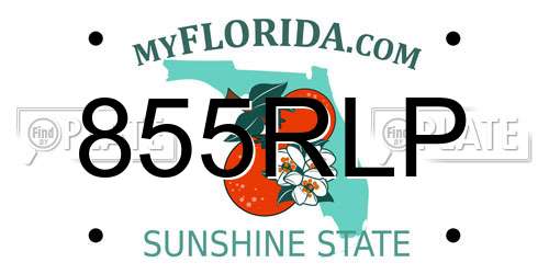 855RLP Florida License Plate