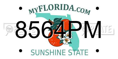 8564PM Florida License Plate