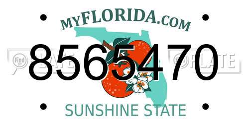8565470 Florida License Plate