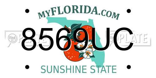 8569UC Florida License Plate