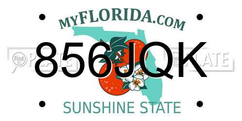 856JQK Florida License Plate