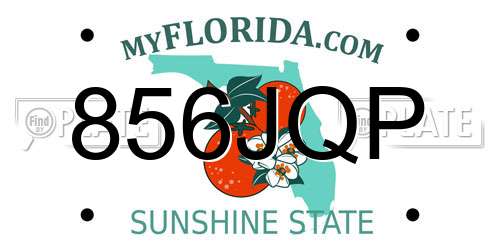 856JQP Florida License Plate