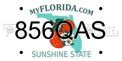 856QAS Florida License Plate
