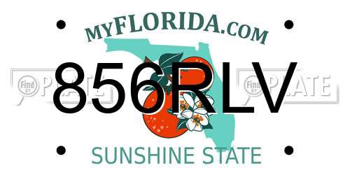 856RLV Florida License Plate