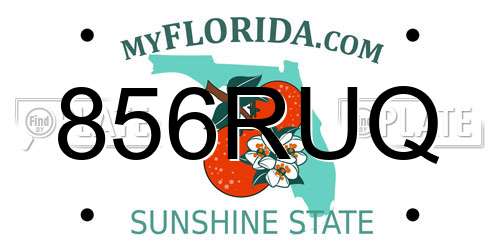 856RUQ Florida License Plate