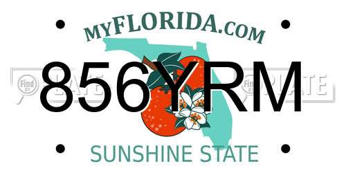 856YRM Florida License Plate