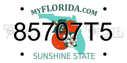 85707T5 Florida License Plate