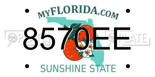8570EE Florida License Plate