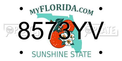 8573YV Florida License Plate