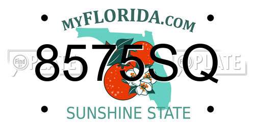 8575SQ Florida License Plate