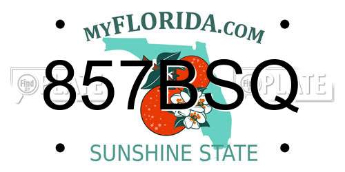 857BSQ Florida License Plate