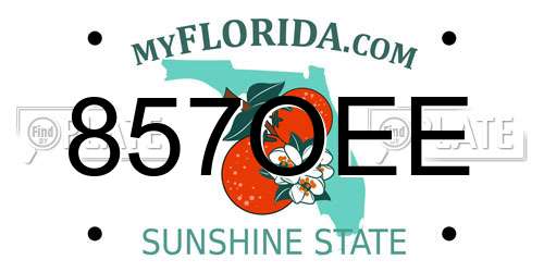 857OEE Florida License Plate
