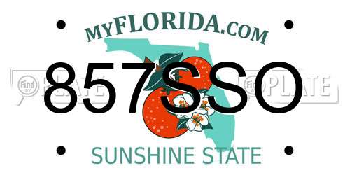857SSO Florida License Plate