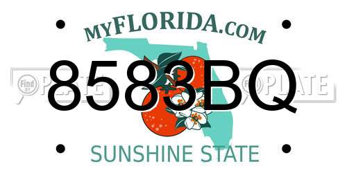 8583BQ Florida License Plate