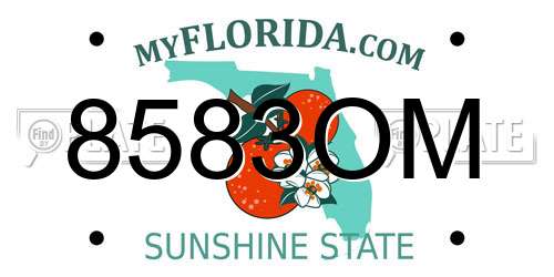 8583OM Florida License Plate