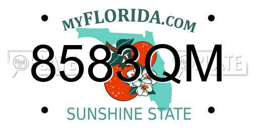 8583QM Florida License Plate