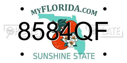 8584QF Florida License Plate