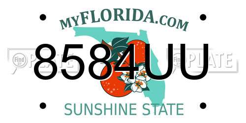 8584UU Florida License Plate